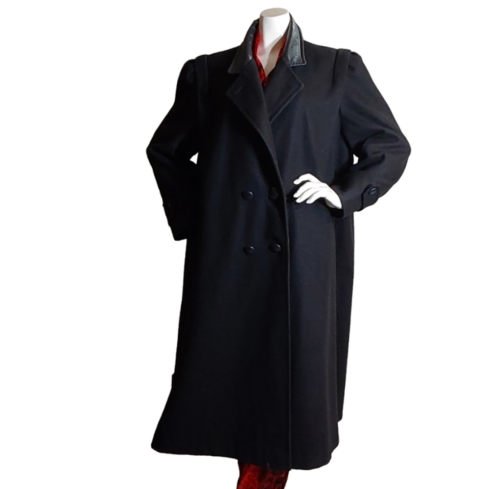 LADY SUZETTE WOMEN'S‎ VINTAGE BLACK PEA COAT SIZE LARGE